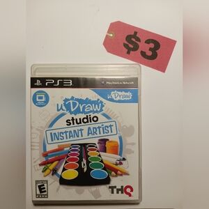 PS3 Playstation UDraw Studio Instant Artist THQ Video Game